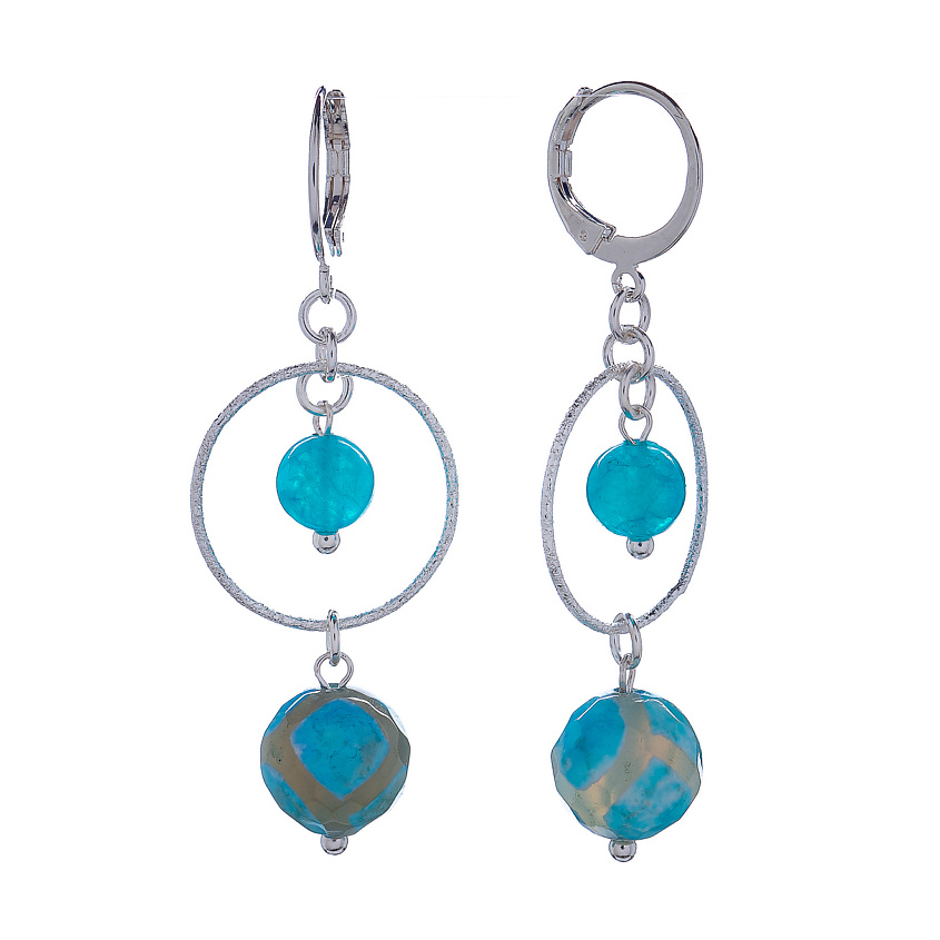 Изображение товара LANZEROTTI Серьги, Коллекция Atlantide, с агатом и амазонитом, Голубой