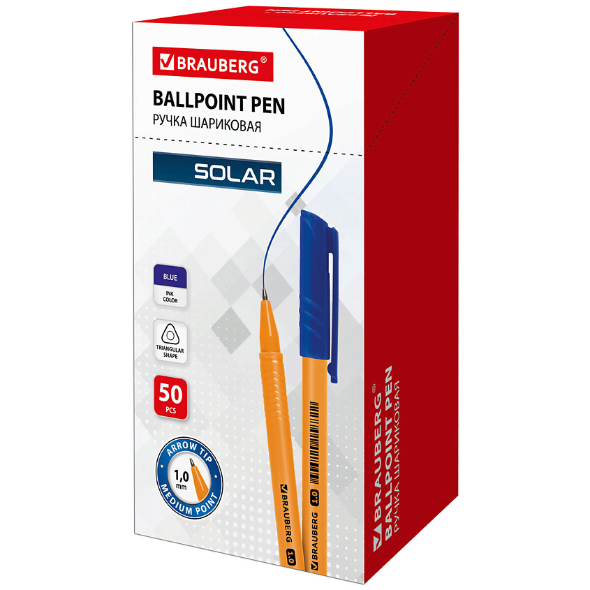 Изображение товара BRAUBERG Набор ручек шариковых SOLAR, 50 набор