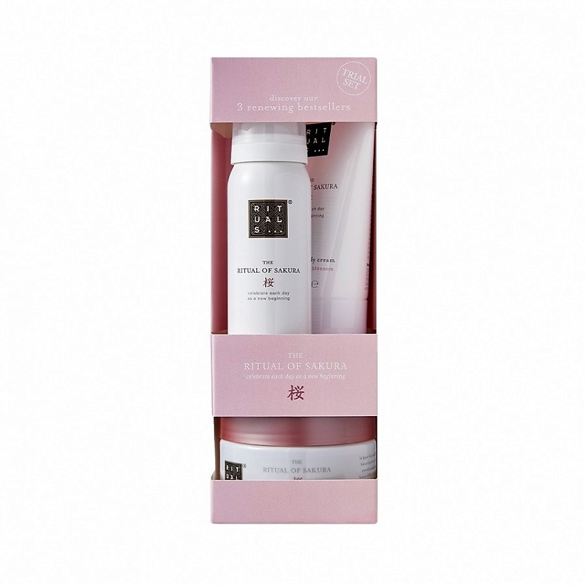 Изображение товара RITUALS... Набор The Ritual Of Sakura: Гель для душа + Скраб + Крем для тела, 50 мл + 125 мл + 70 мл