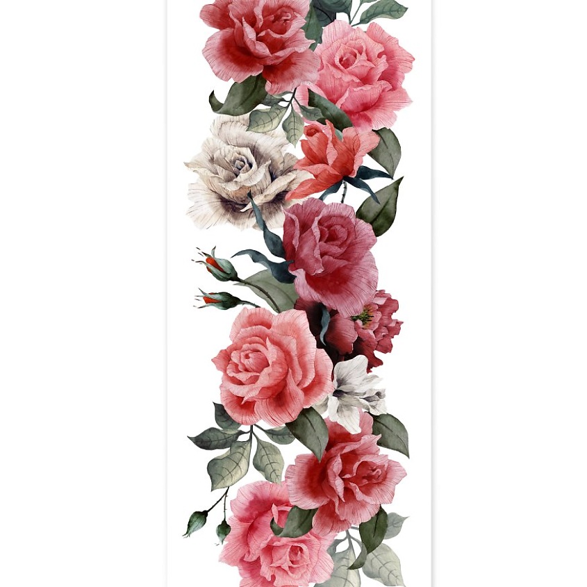 Изображение товара Временные переводные татуировки PRINT FACTORY Розы, тату-рукав, водные наклейки