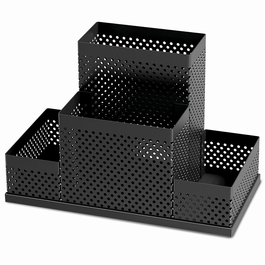 Изображение товара BRAUBERG Подставка-органайзер "Germanium" 4 секции, Черный