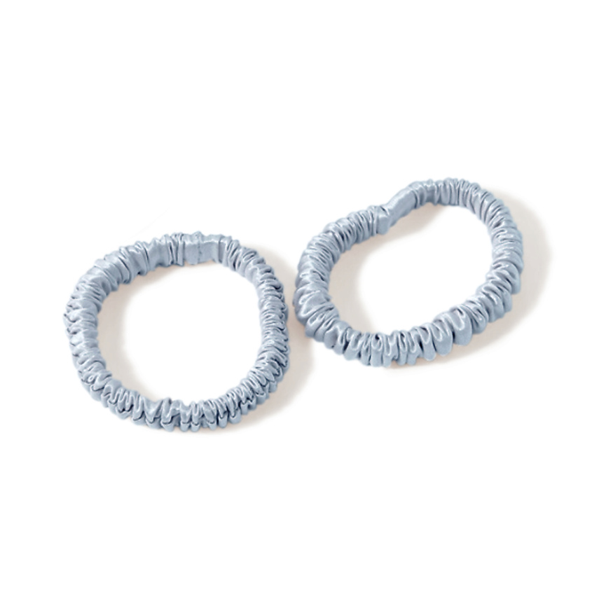 Изображение товара AYRIS SILK Шелковая резинка для волос Ayris Silk средняя, 5026, серебристо-голубой