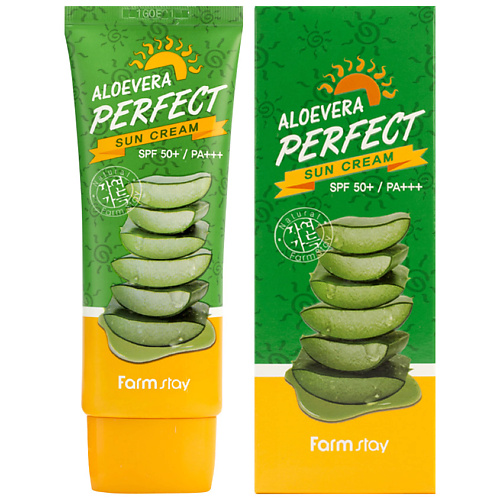 

FARMSTAY Солнцезащитный крем SPF 50+/PA+++ Aloevera Perfect, Солнцезащитный крем SPF 50+/PA+++ Aloevera Perfect