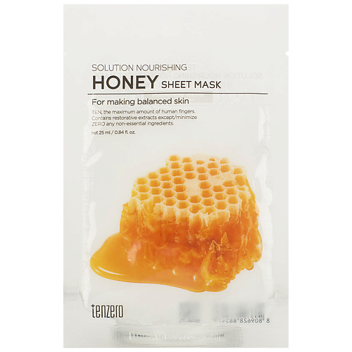 TENZERO Маска для лица тканевая для лица с экстрактом меда Honey Sheet Mask 25