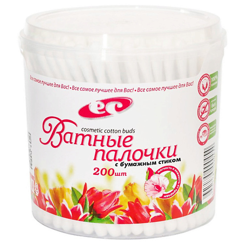 ЕМЕЛЬЯНЪ САВОСТИНЪ Палочки косметические ЭКО с бумажным стиком 200 251₽