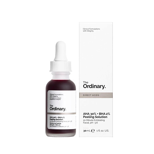 

THE ORDINARY Кислотная сыворотка-пилинг AHA 30% + BHA 2% Peeling Solution 30.0, Кислотная сыворотка-пилинг AHA 30% + BHA 2% Peeling Solution