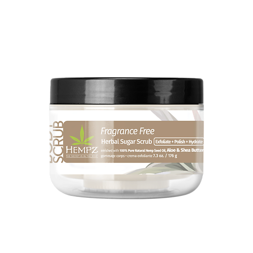 HEMPZ Скраб сахарный для тела Нейтральный Fragrance Free Herbal Sugar Scrub 1760 1990₽