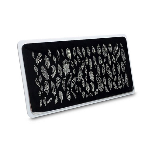 

AEROPUFFING Пластина для стемпинга Stamping Plate Перья, Пластина для стемпинга Stamping Plate Перья