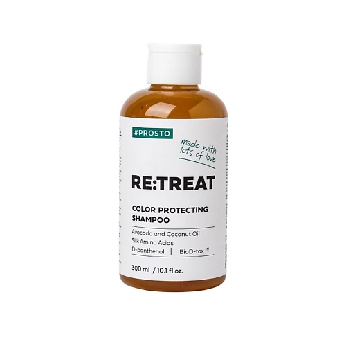 

PROSTO COSMETICS Шампунь RE:TREAT для окрашенных волос 300.0, Шампунь RE:TREAT для окрашенных волос