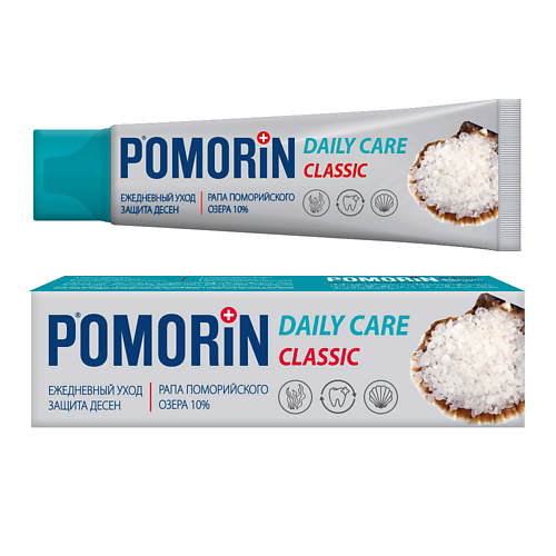 

POMORIN Зубная паста Pomorin Classic Ежедневный уход 100.0, Зубная паста Pomorin Classic Ежедневный уход