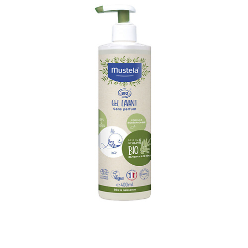 

MUSTELA Гель для душа-шампунь 2-в-1 Organic Cleansing Gel с маслом оливы 400.0, Гель для душа-шампунь 2-в-1 Organic Cleansing Gel с маслом оливы