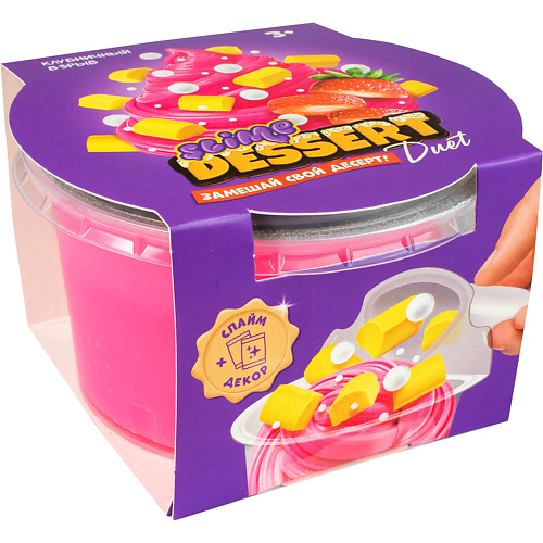 

SLIME Слайм Dessert DUET клубничный взрыв 110.0, Слайм Dessert DUET клубничный взрыв