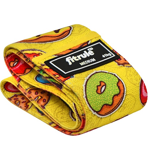 

FITRULE Фитнес-резинка принтованная тканевая пончик, 41кг, Фитнес-резинка принтованная тканевая пончик, 41кг