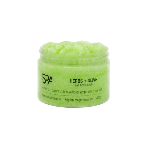 

M'S'SON SPA Антицеллюлитный скраб для тела с Английской солью HERBS+OLIVE 400.0, Антицеллюлитный скраб для тела с Английской солью HERBS+OLIVE