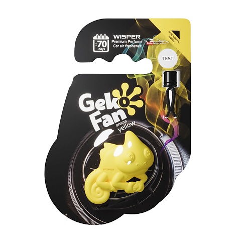 

WISPER Ароматизатор для авто GekoFan Yellow 1, Ароматизатор для авто GekoFan Yellow