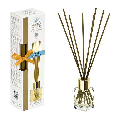 

AROMA REPUBLIC Ароматический диффузор в стеклянном флаконе,"№19 Tropical rain" 30, Ароматический диффузор в стеклянном флаконе,"№19 Tropical rain"