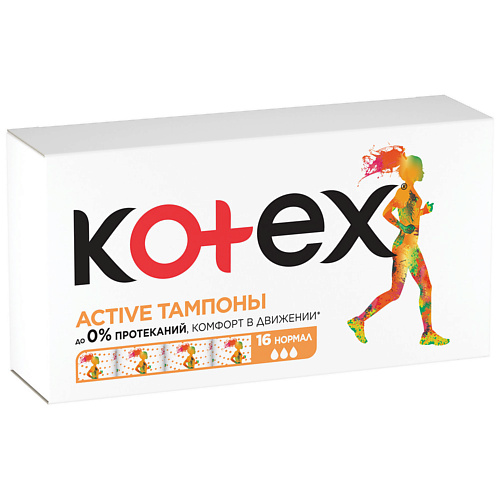 

KOTEX Тампоны Эктив Нормал 16.0, Тампоны Эктив Нормал