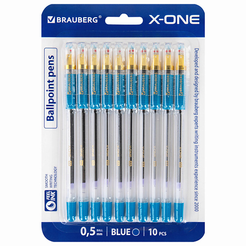 

BRAUBERG Ручки шариковые масляные с грипом "X-ONE" 10.0, Ручки шариковые масляные с грипом "X-ONE"