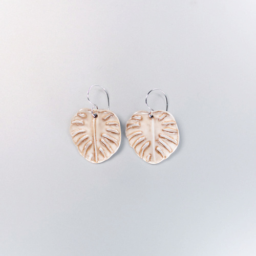 

LA PALME ARTISAN CERAMICA Серьги Монстера, Серьги Монстера