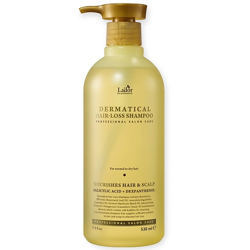

LADOR Шампунь против выпадения волос DERMATICAL HAIR-LOSS SHAMPOO 530.0, Шампунь против выпадения волос DERMATICAL HAIR-LOSS SHAMPOO