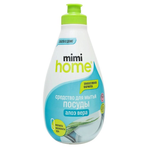 

MIMI HOME Средство для мытья посуды Алоэ вера 370, Средство для мытья посуды Алоэ вера
