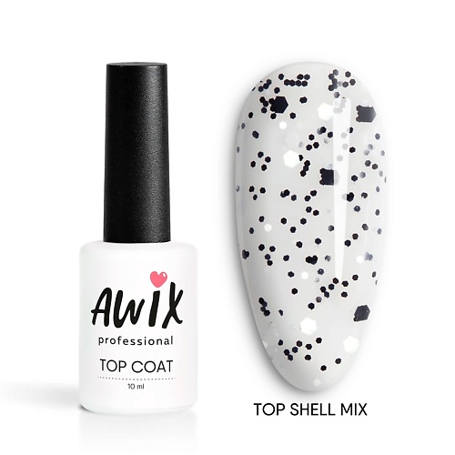 

AWIX Глянцевый топ для ногтей эффектом перепелиное яйцо Shell Mix 10.0, Глянцевый топ для ногтей эффектом перепелиное яйцо Shell Mix