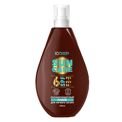 Масло для загара FAMILY COSMETICS Солнцезащитный спрей для легкого загара SPF 6