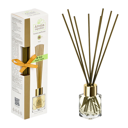 

AROMA REPUBLIC Ароматический диффузор в стеклянном флаконе,"№62 Honey pear" 30, Ароматический диффузор в стеклянном флаконе,"№62 Honey pear"
