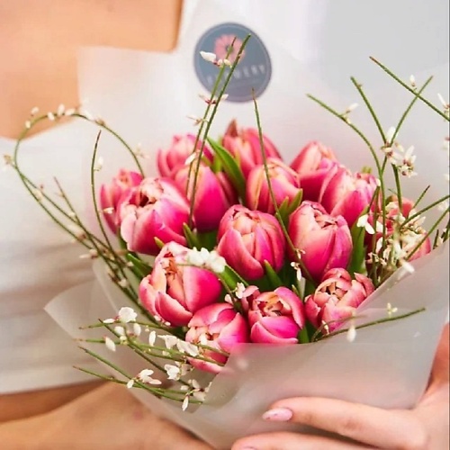 

FLOWERY Букет "Тюльпан + Гениста М", Букет "Тюльпан + Гениста М"