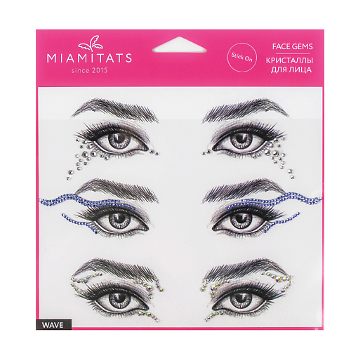 

MIAMITATS Кристаллы на клейком слое для лица FACE GEMS Wave, Кристаллы на клейком слое для лица FACE GEMS Wave