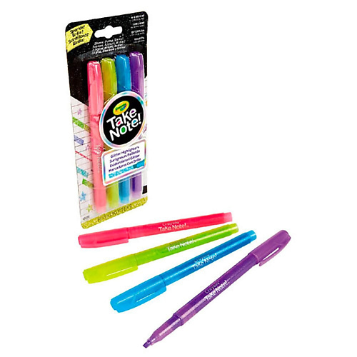 

CRAYOLA Маркеры с блестками Take Note Glitter Highlighters, Маркеры с блестками Take Note Glitter Highlighters