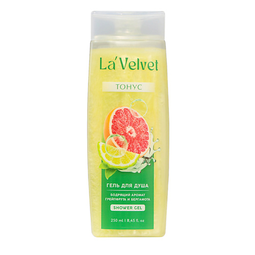 

BEAUTY FOX Гель для душа La'Velvet Тонус, бодрящий аромат грейпфрута и бергамота 250, Гель для душа La'Velvet Тонус, бодрящий аромат грейпфрута и бергамота