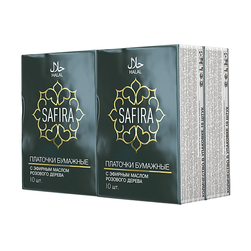 

SAFIRA Платочки бумажные мини трехслойные белые с эфирным маслом розового дерева 40.0, Платочки бумажные мини трехслойные белые с эфирным маслом розового дерева