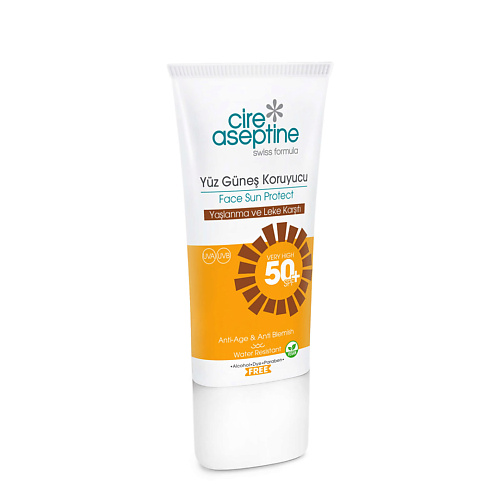 Солнцезащитные кремы  Лэтуаль CIRE ASEPTINE Солнцезащитный крем для лица 50 SPF, против старения и пятен Sun Face Protect 50 SPF 50