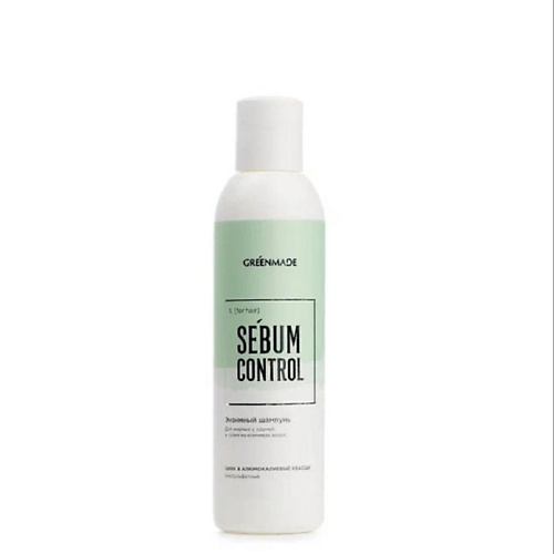 

GREENMADE Шампунь для жирных у корней и сухих на кончиках волос SEBUM CONTROL энзимный 200.0, Шампунь для жирных у корней и сухих на кончиках волос SEBUM CONTROL энзимный