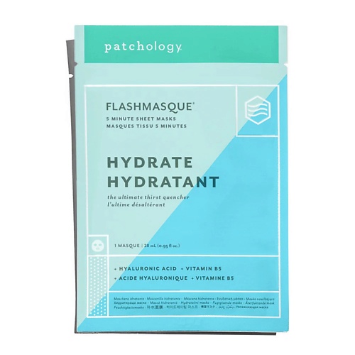 

PATCHOLOGY Увлажняющая тканевая маска для всех типов кожи FlashMasque Hydrate 28.0, Увлажняющая тканевая маска для всех типов кожи FlashMasque Hydrate