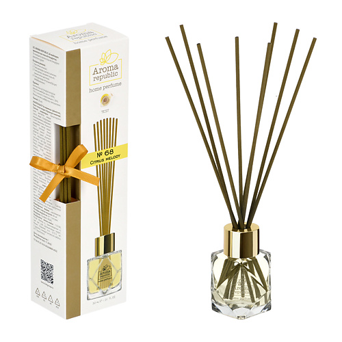 

AROMA REPUBLIC Ароматический диффузор в стеклянном флаконе,"№68 Citrus melody" 30, Ароматический диффузор в стеклянном флаконе,"№68 Citrus melody"