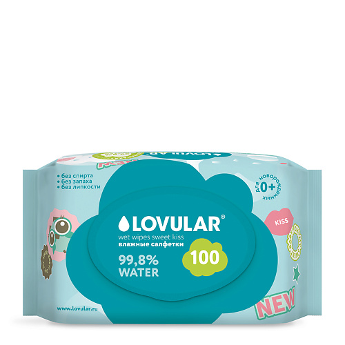 

LOVULAR "Влажные салфетки SWEET KISS 100.0, "Влажные салфетки SWEET KISS