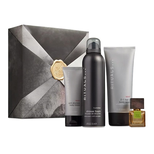 

RITUALS... Набор Homme Set M: Гель для душа + Шампунь + Лосьон + Парфюмерная вода L'Essentiel, ... Набор Homme Set M: Гель для душа + Шампунь + Лосьон + Парфюмерная вода L'Essentiel