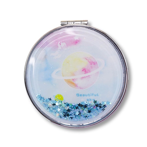   Лэтуаль ILIKEGIFT Зеркало складное Planet stars blue с увеличением