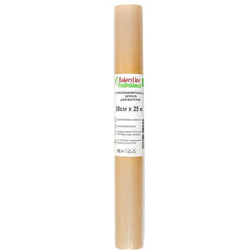 BAKERYLINE Бумага для выпечки 38смх25м (коричневая) 1.0