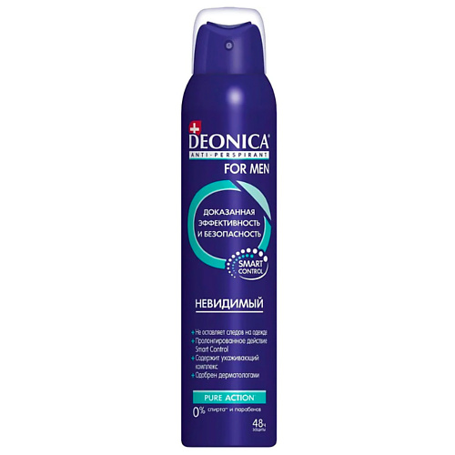 

Deonica DEONICA FOR MEN Антиперспирант невидимый 200.0, DEONICA FOR MEN Антиперспирант невидимый