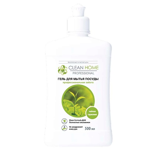 

CLEAN HOME Гель для мытья посуды Чайная гармония 500.0, Гель для мытья посуды Чайная гармония