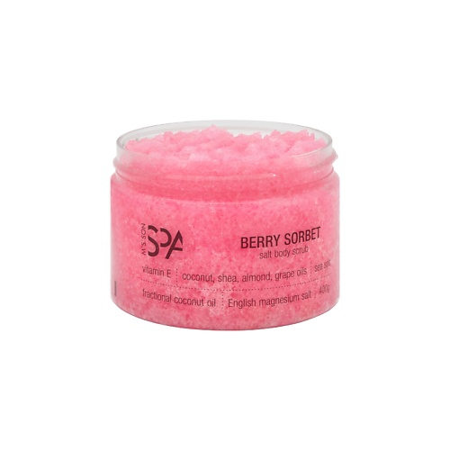 

M'S'SON SPA Антицеллюлитный скраб для тела с Английской солью BERRY SORBET 400.0, Антицеллюлитный скраб для тела с Английской солью BERRY SORBET