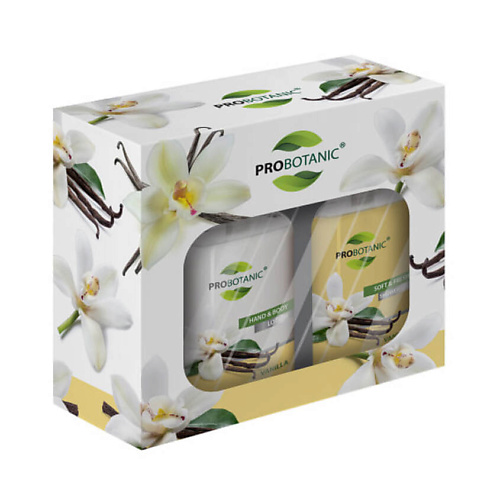 

PROBOTANIC Набор косметический Ваниль: молочко для рук и тела + гель для душа, Набор косметический Ваниль: молочко для рук и тела + гель для душа