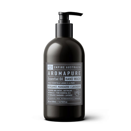 

EMPIRE AUSTRALIA Мыло жидкое для рук с маслами бергамота, мандарина и лаванды Aromapure 500, Мыло жидкое для рук с маслами бергамота, мандарина и лаванды Aromapure