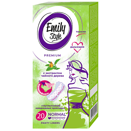 

EMILYSTYLE MULTIFORM DEO прокладки ежедневные, ультратонкие, ароматизированные, чайное дерево 20.0, MULTIFORM DEO прокладки ежедневные, ультратонкие, ароматизированные, чайное дерево