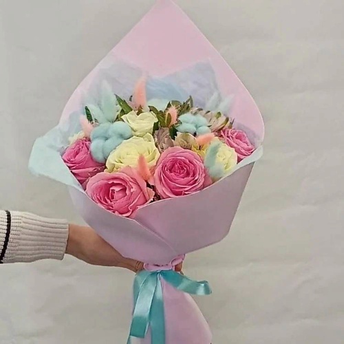 

VORNIKOV BOUQUETS Букет с хлопком Афродита, Букет с хлопком Афродита