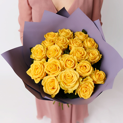 

ЛЭТУАЛЬ FLOWERS Букет из ярких желтых роз 19 шт., Букет из ярких желтых роз 19 шт.