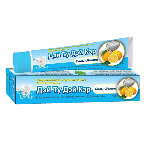 

DAY 2 DAY CARE Аюрведическая зубная паста Соль-Лимон 100, Аюрведическая зубная паста Соль-Лимон